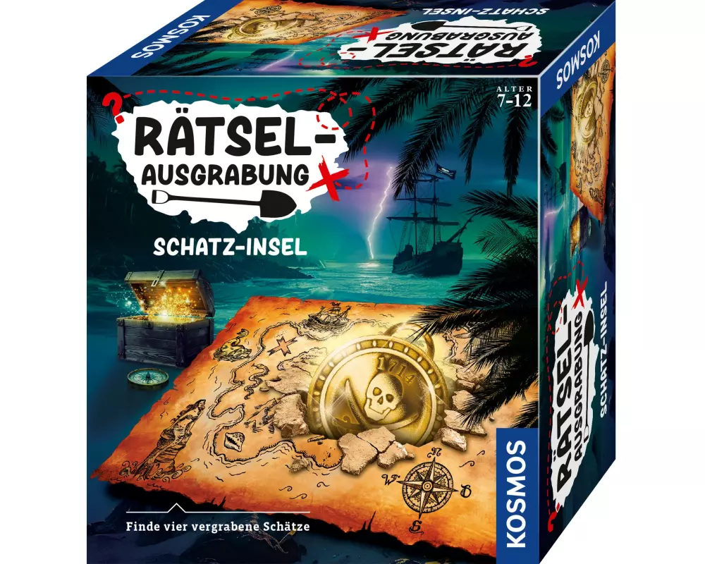 Kosmos Experimentierkasten Rätselausgrabung Schatzinsel 10 Ex.