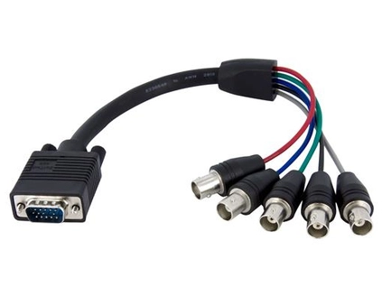 StarTech.com 1 ft Coax HD15 VGA to 5 BNC RGBHV Monitor Cable