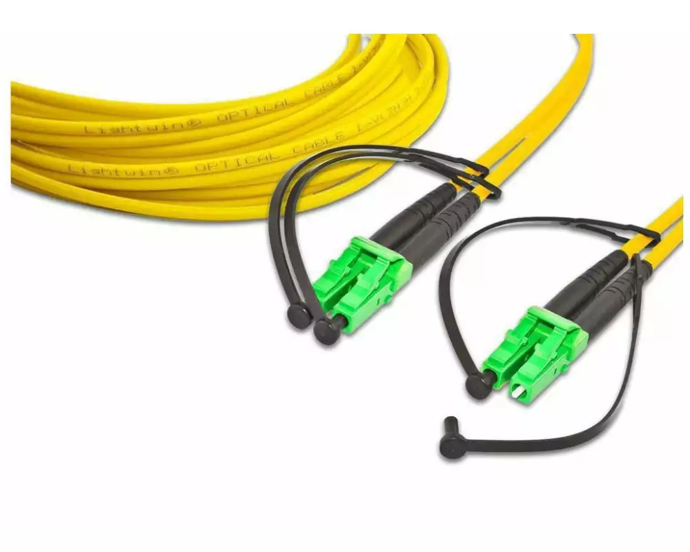 Lightwin LWL-Patchkabel Singlemode LC/APC – LC/APC, OS2, Duplex, 3 m