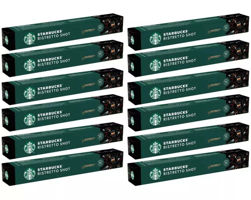 Starbucks Kaffeekapseln Ristretto Shot Nespresso Dark Roast 12 x 10