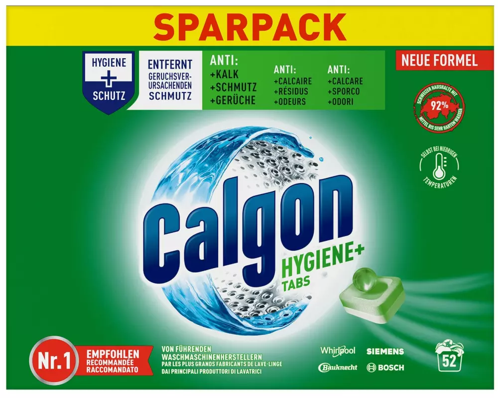 Calgon Maschinenreinigungsmittel Hygiene Plus Tabs 52 Stück