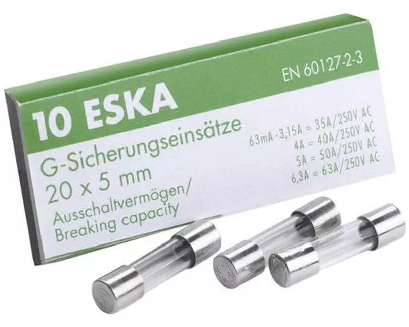 Elektromaterial Schmelzsicherung ESKA 5 x 20 FST 10A