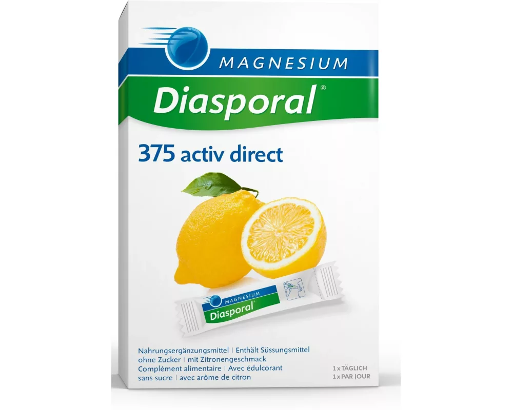 Magnesium Diasporal 375 Activ Direct Zitrone 60 Sticks