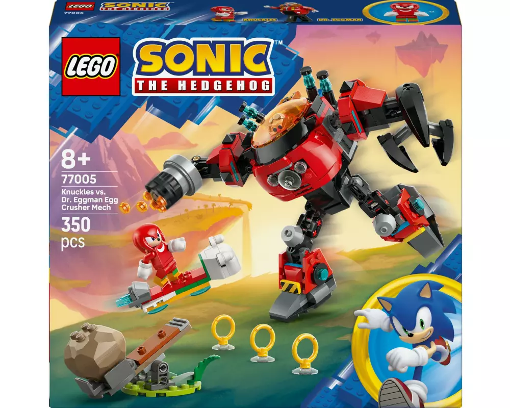 LEGO® Sonic Knuckles vs. Dr. Eggmans Egg Crusher Mech 77005