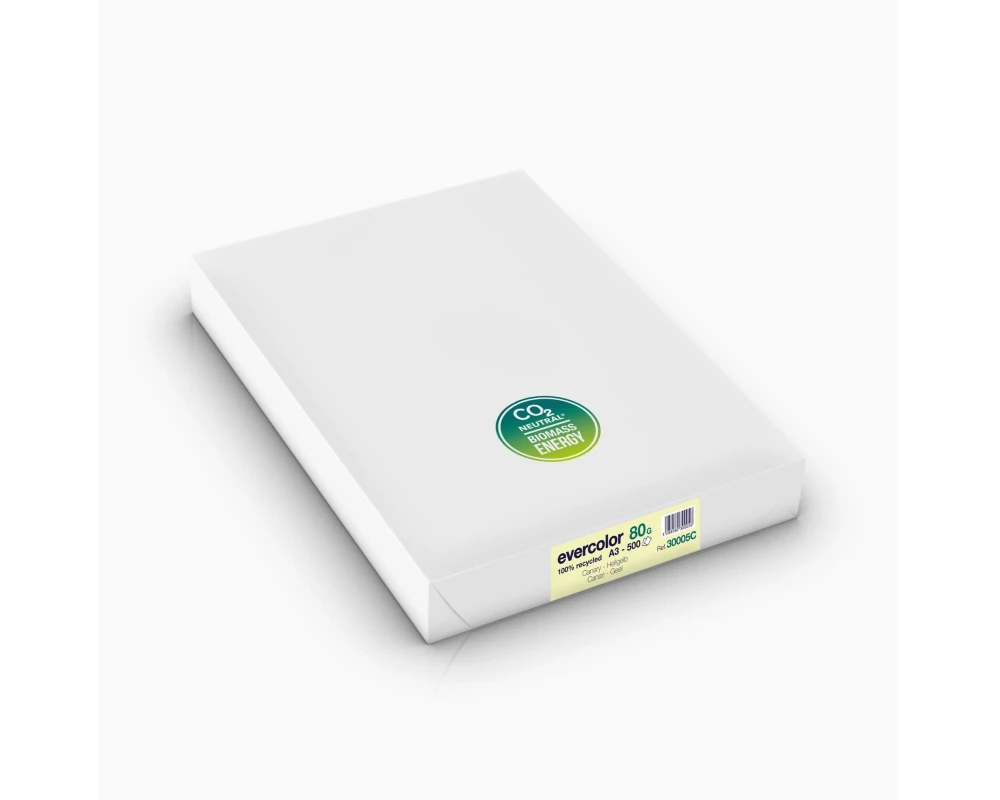 Clairefontaine Kopierpapier Evercolor A3, Hellgelb, 80 g/m²,500 Blatt