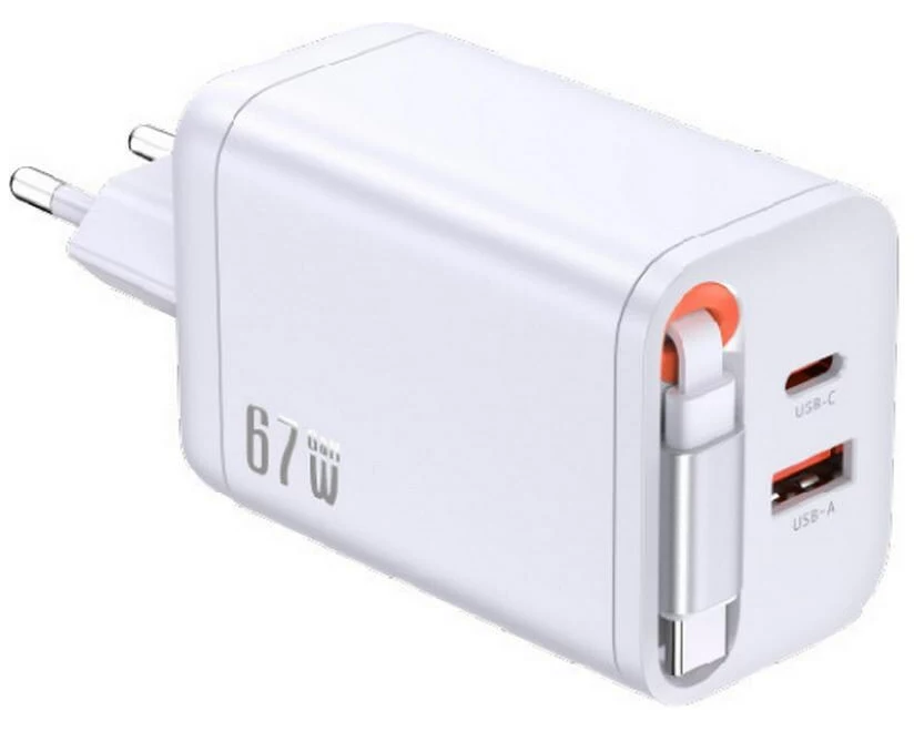 SCHOENENBERGER 2-Port Fast Charger 24.11067WS 67W GaN black