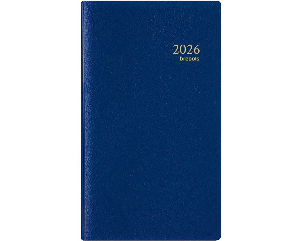 BREPOLS Agenda Interplan Genova 2026 0.736.2051 1W/1S blau 10x16.5cm