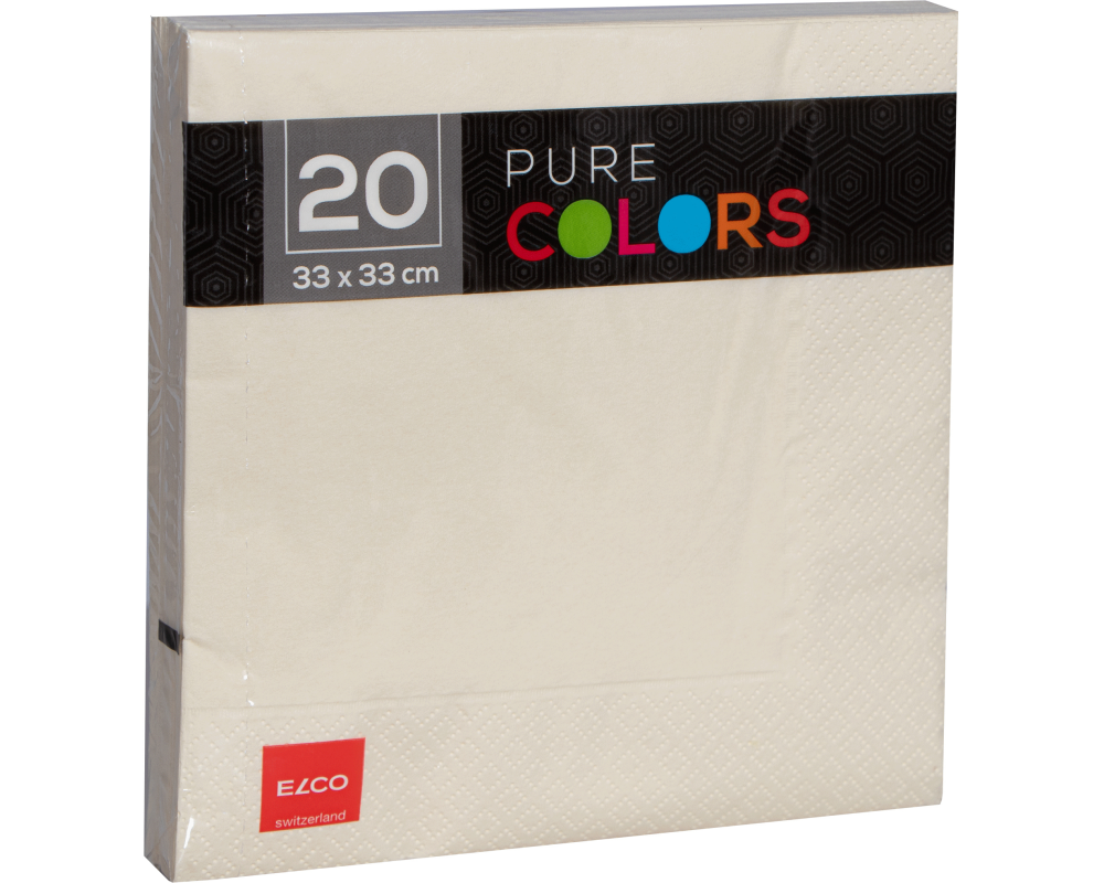 ELCO Serviette Zelltuch 33x33cm PC334020-004 3-lagig, crème 20Stk.