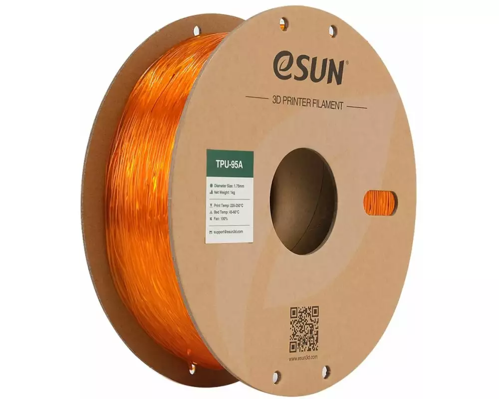 eSun Filament TPU-95A Orange 1.75 mm 1 kg