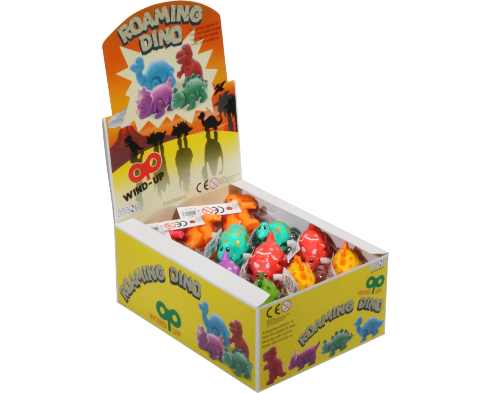 ROOST Aufziehtier Dino NV155 8x3x4cm ass.