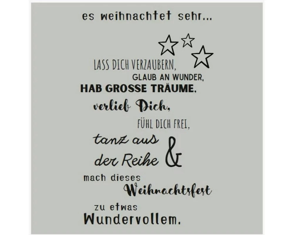 Schneider Korbwaren Es weihnachtet sehr Papier Grau 33 x 33 cm