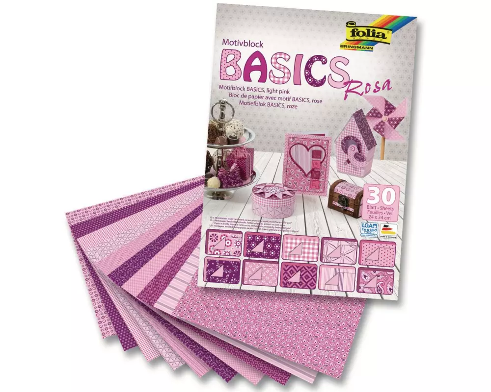 Folia Motivblock Basics Rosa