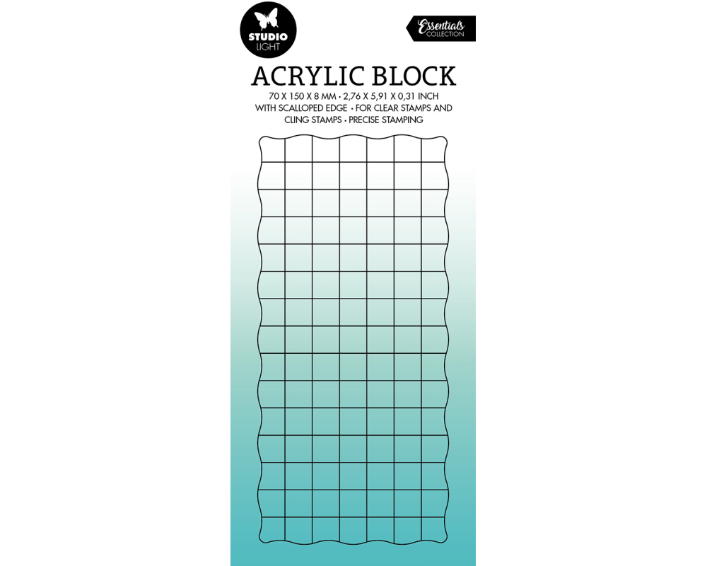 SIZZIX Acryl-Stempelblock 15x7x0.8cm ASB02