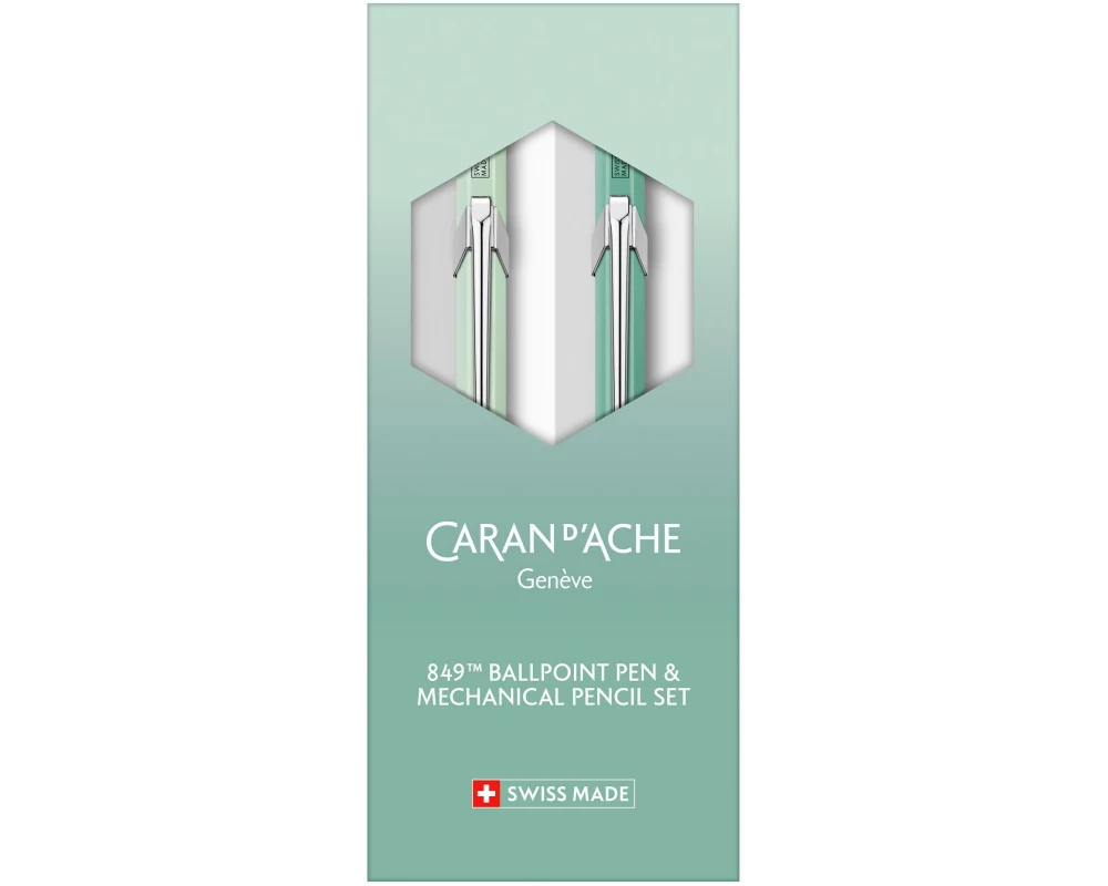 Caran d'Ache Schreibset 849 Misty Forest 0.5 mm; 0.8 mm, Grün