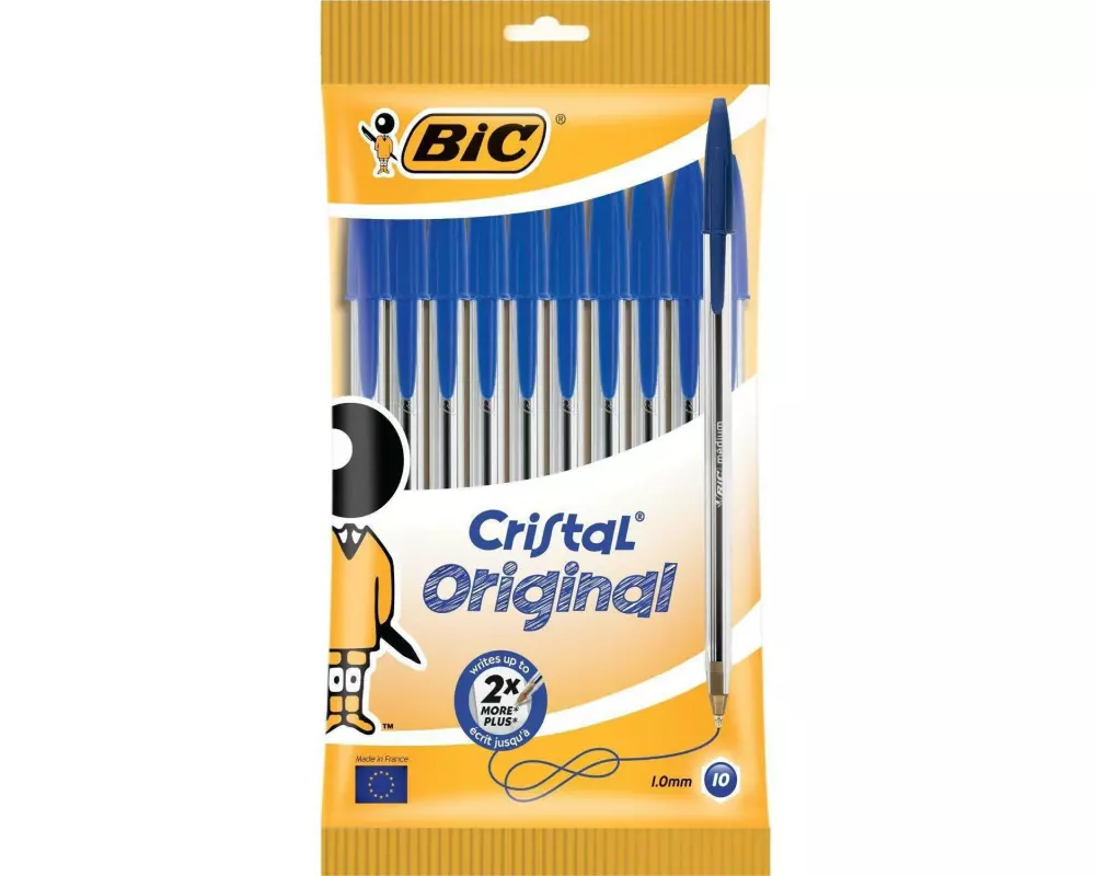 BIC Kugelschreiber Cristal Origin 0.32 mm, Blau, 10 Stück