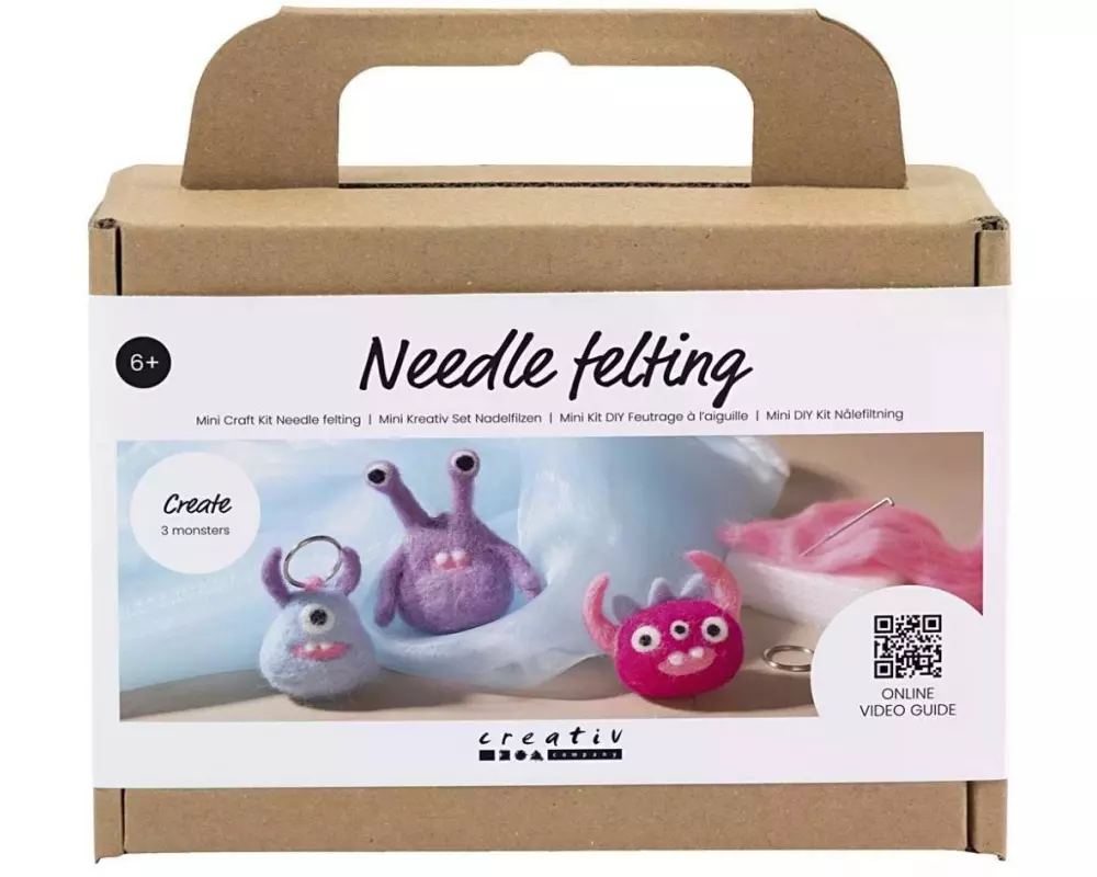 Creativ Company Bastelset Nadelfilzen Monster