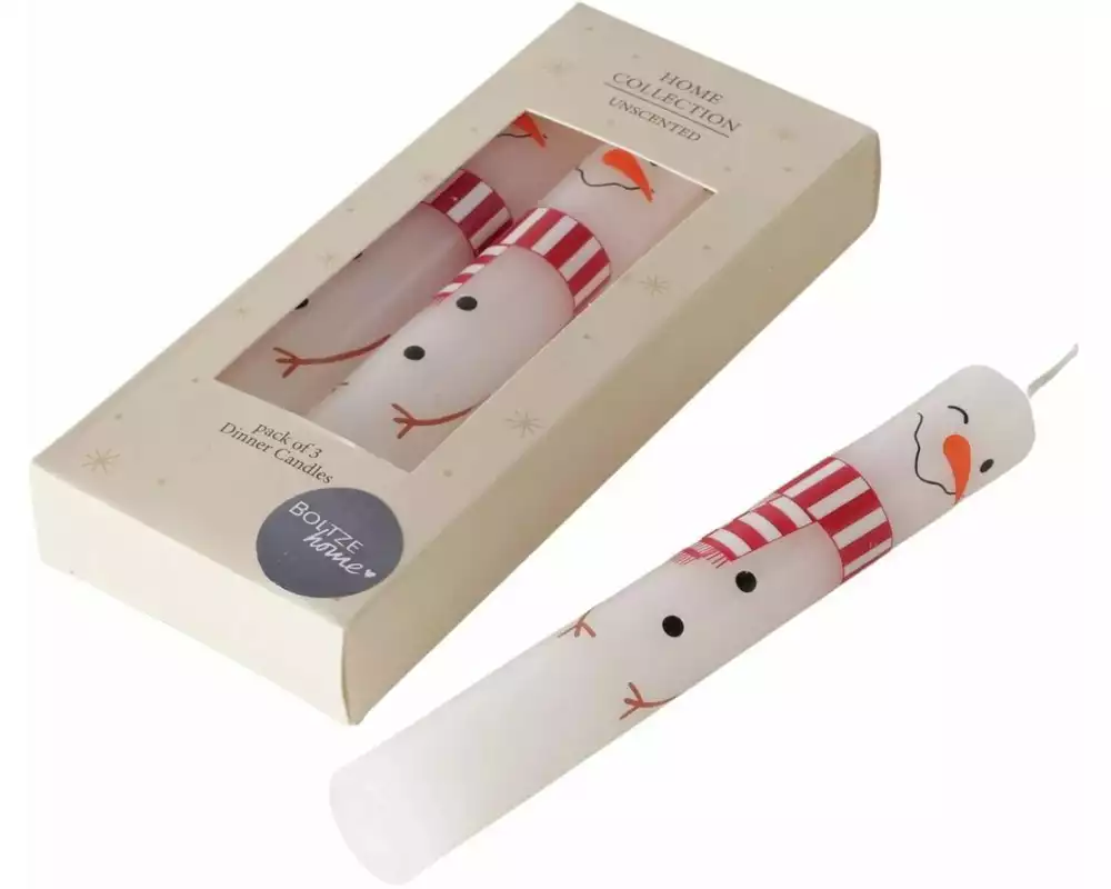 Boltze Weihnachtskerze Palina 2 Stück, Rot/Weiss