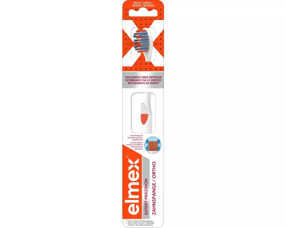 elmex Handzahnbürste Expert Präzision Ortho