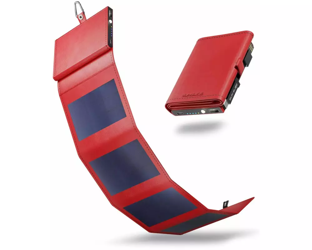 SunSlice Powerbank Photon 4W Sol – Rot, 4000 mAh