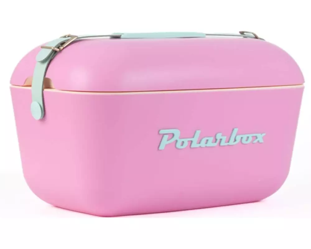 Polarbox Retro Cooler 20 l Bubblegum Pink – Cyan