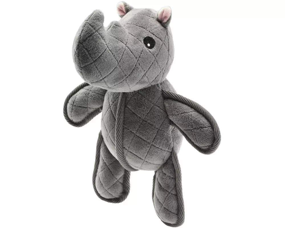 Hunter Hunde-Spielzeug Tough Toys Nashorn, 24 cm, Grau