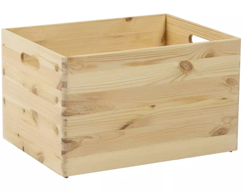 Holz Zollhaus Aufbewahrungskiste Kiefer 30 x 23 x 40 cm, Braun