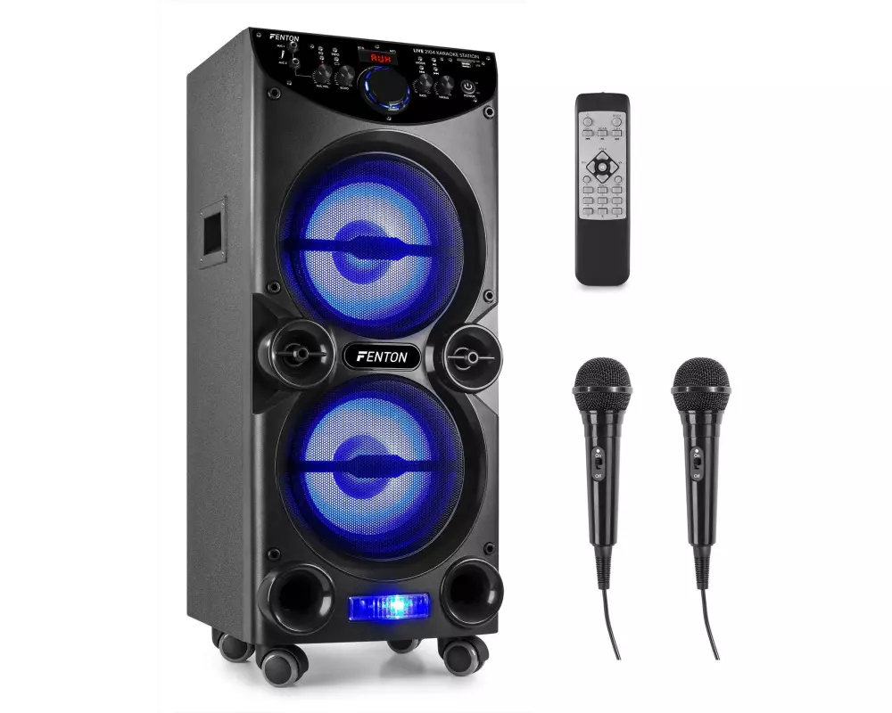 Fenton Lautsprecher LIVE2104 Karaoke Maschine Schwarz