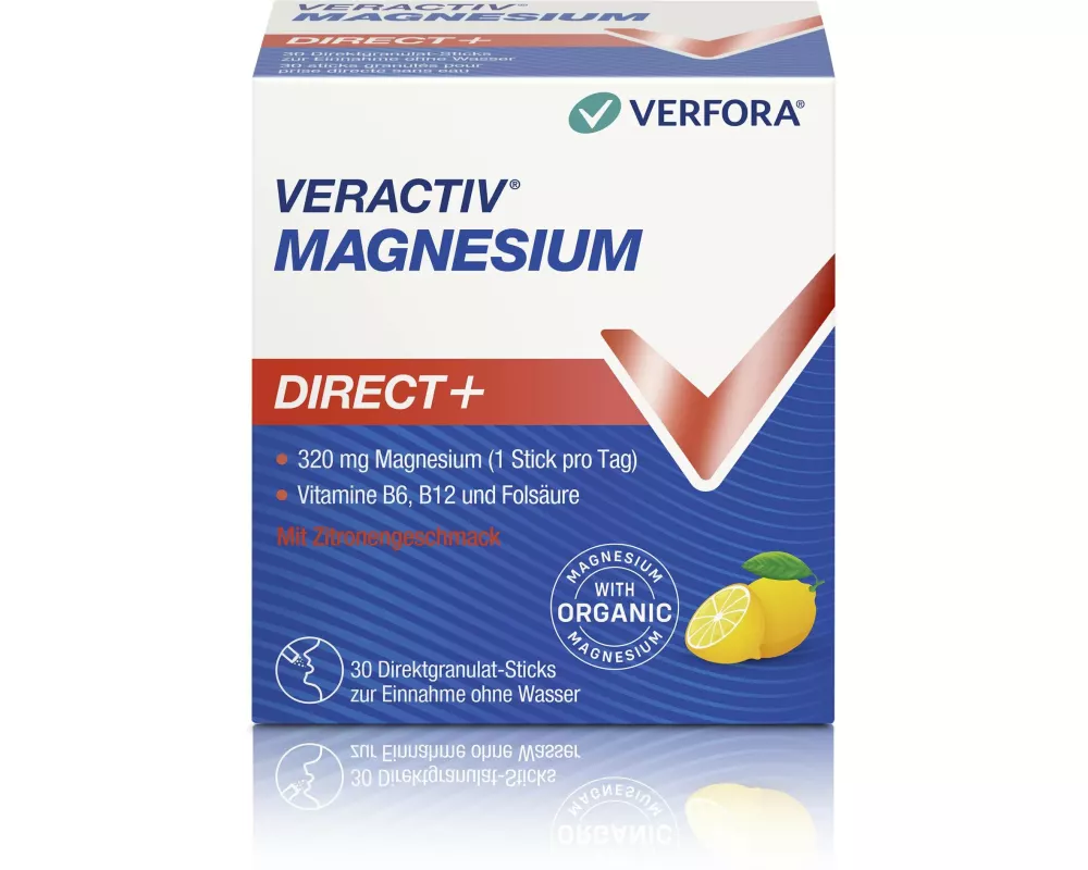 Veractiv Magnesium Direct+ Zitrone 30 Stück