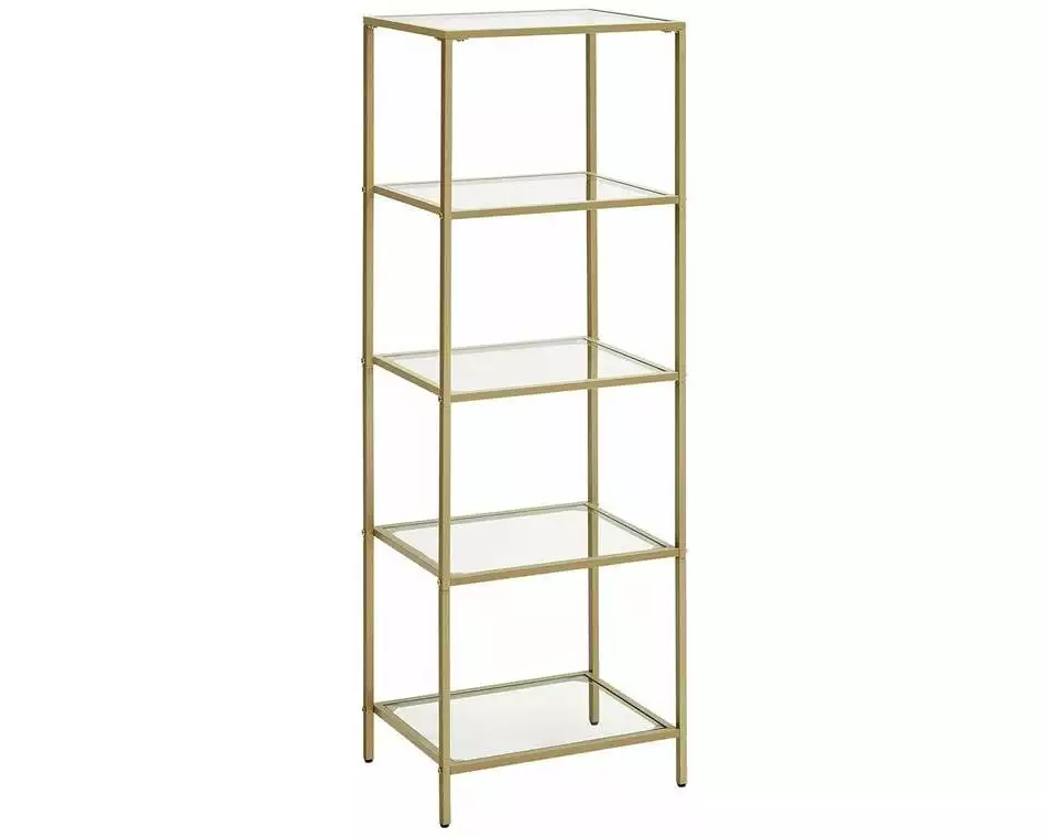 VASAGLE Regal 30 cm x 124.5 cm, Gold