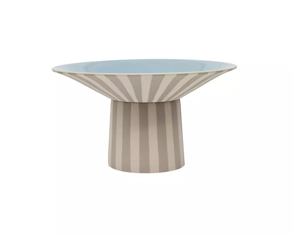 OYOY Dekoschale Toppu Centerpiece Beige/Blau
