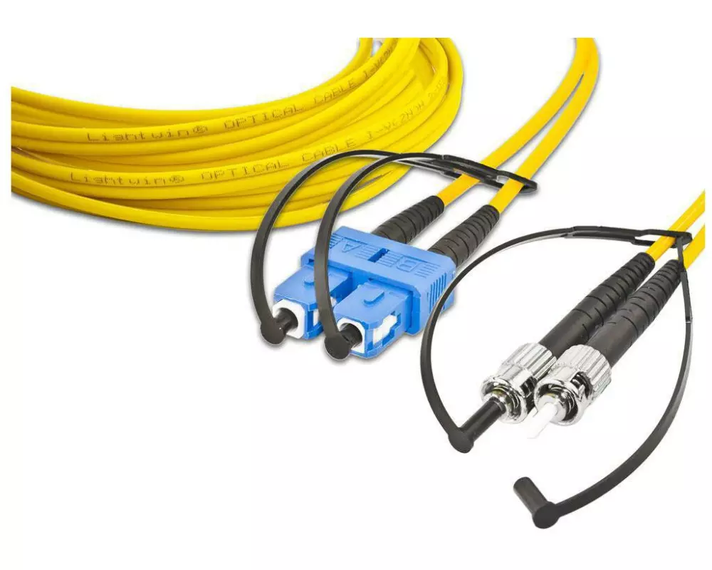 Lightwin LWL-Patchkabel Singlemode SC – ST, OS2, Duplex, 2 m