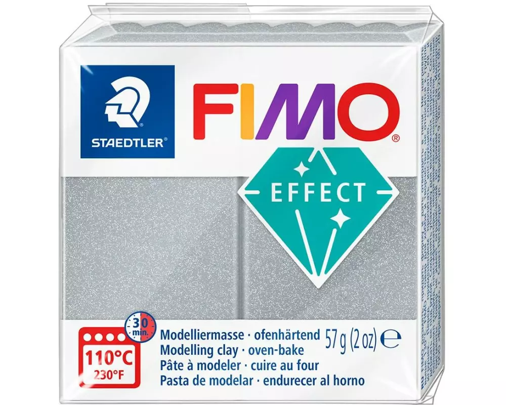 Fimo Modelliermasse Soft Silber Metallic