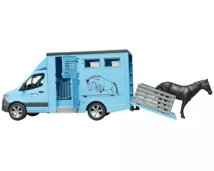 Bruder Spielwaren MB Sprinter Tiertransporter mit 1 Pferd