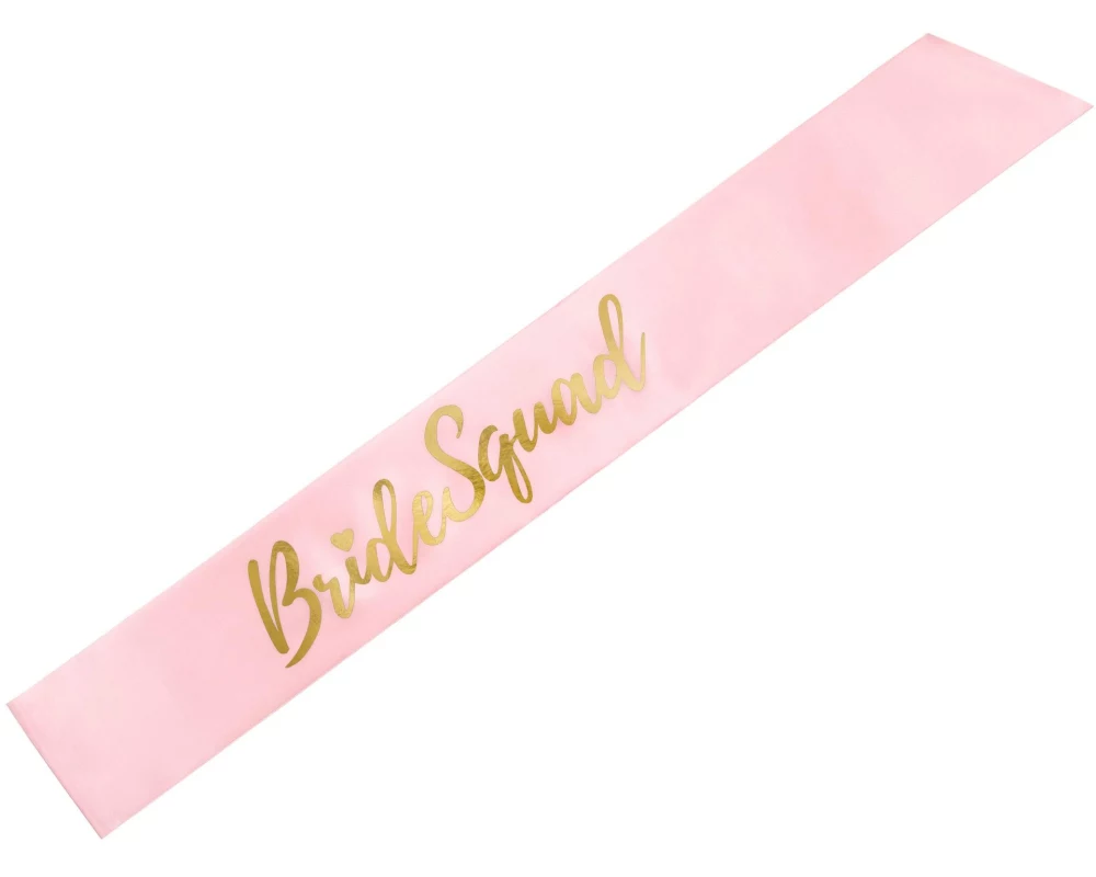 Partydeco Hochzeitsaccessoire Bride Squad 75 cm, Rosa/Gold