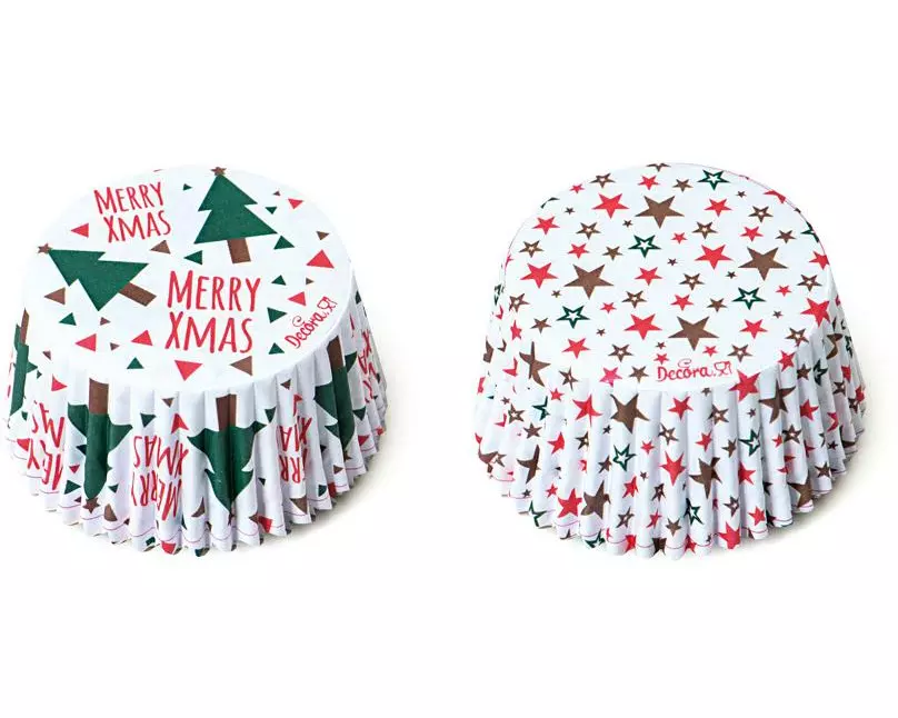 Decora Muffin-Backform Weihnachtsbaum ø 5 cm, Weiss, 1 Stück