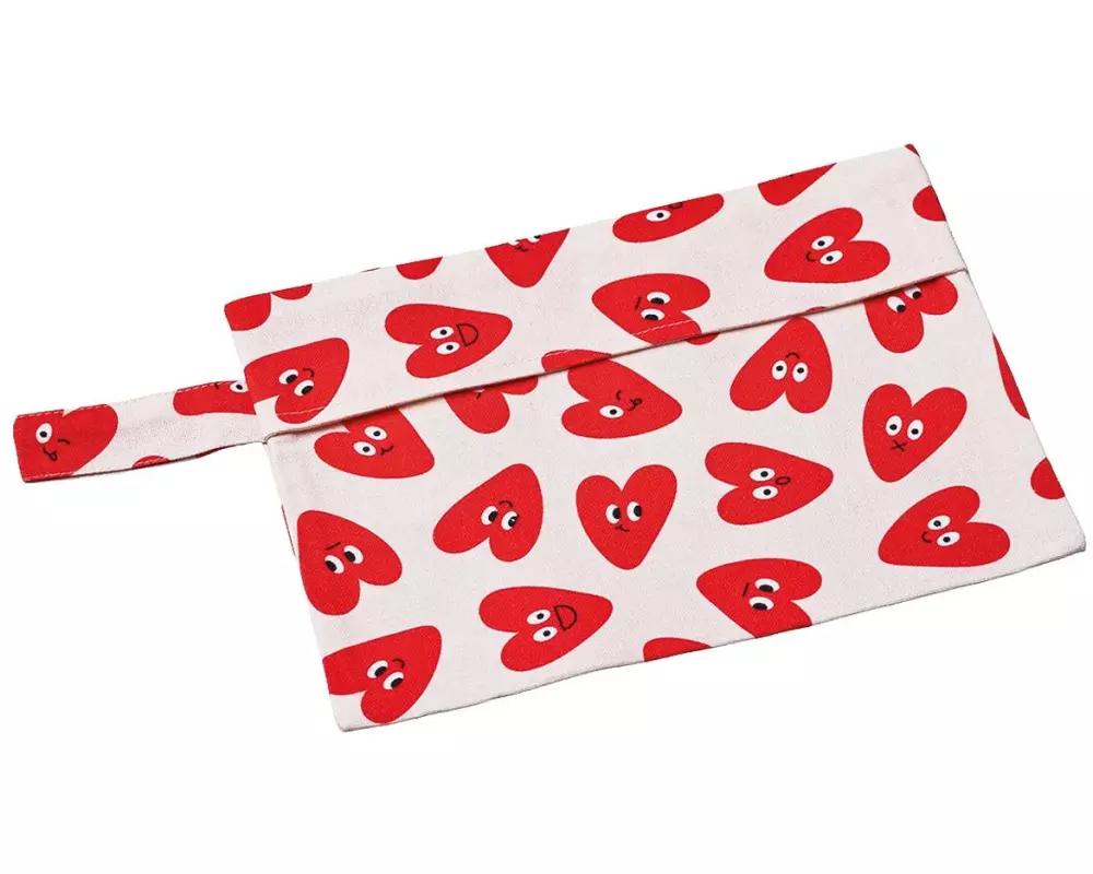 Chic Mic Necessaire XOXO 25 x 18 cm, Rot/Weiss