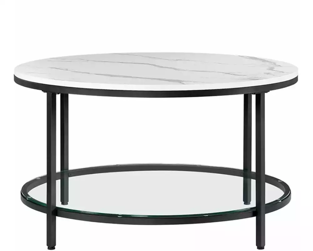 VASAGLE Couchtisch 80 x 44.5 cm, Schwarz/Grau