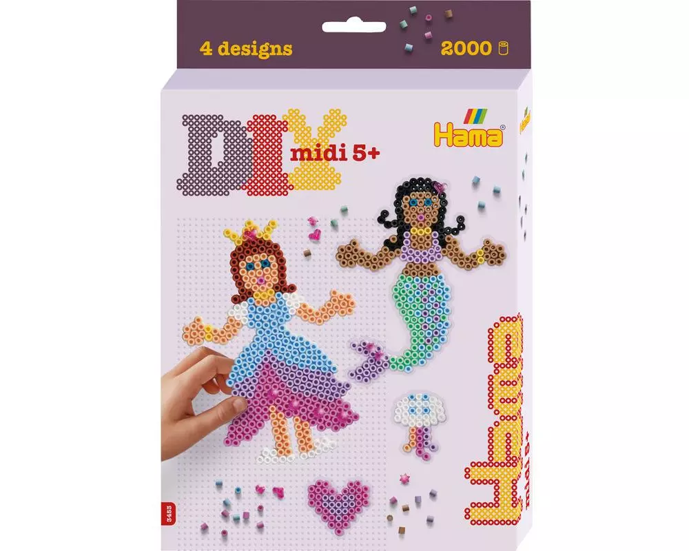 Hama Bügelperlen Prinzessin und Meerjungfrau 2000 Stk Mehrfarbig