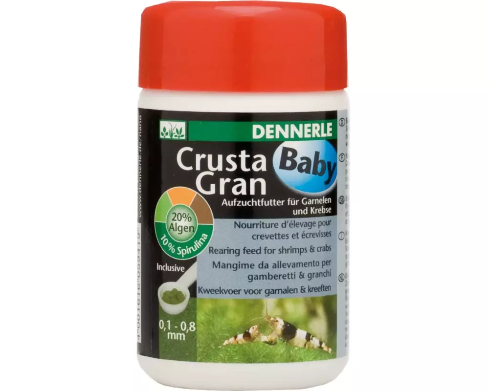 Dennerle Basisfutter CrustaGran Baby, Ø 0.1 - 0.8 mm, 100 ml