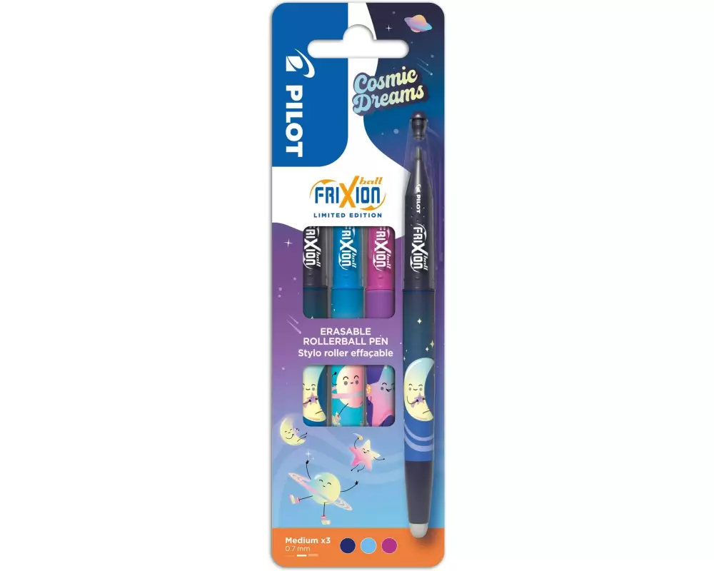 Pilot FriXion Cosmic Dreams 0.7 mm, Limited Edition, 3 Stk.