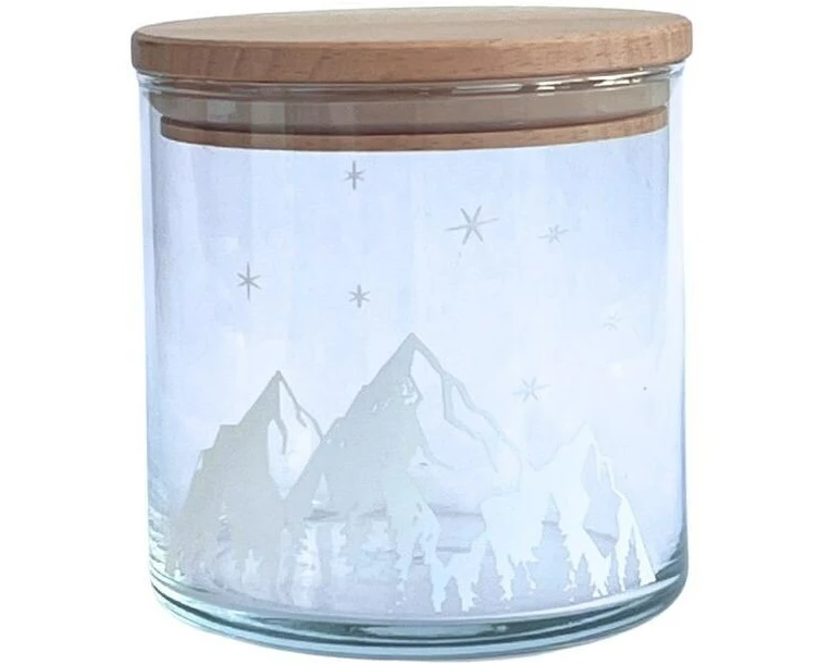 Wunderle Glasdose Berge 0.53 l,