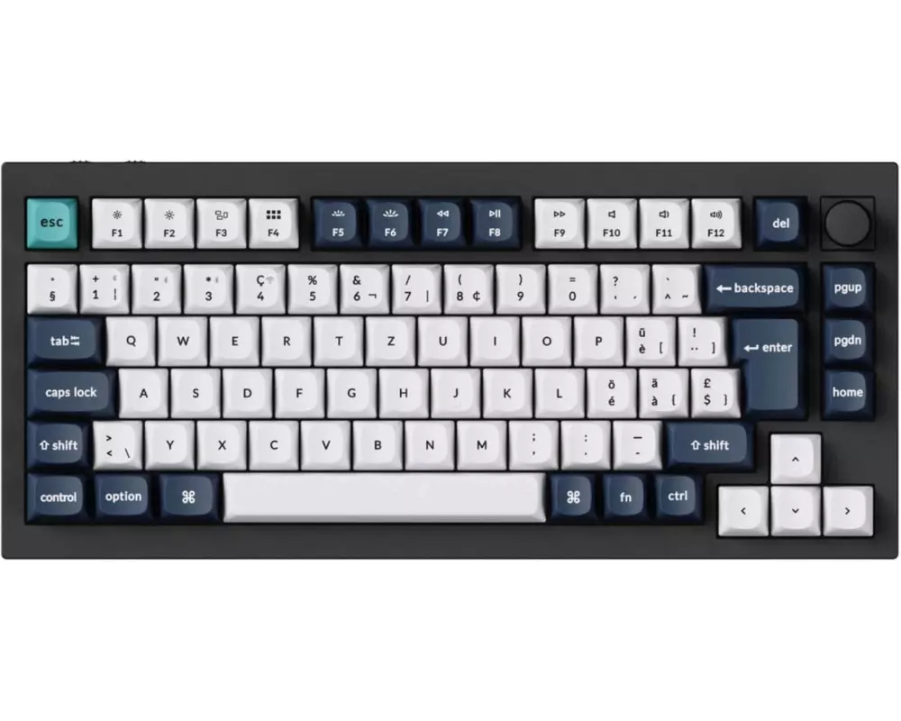 Keychron Gaming-Tastatur Q1 Max Black QMK Red Switch
