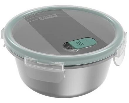 Rotho Edelstahldose mit Deckel NALA 0.9 l, Silber