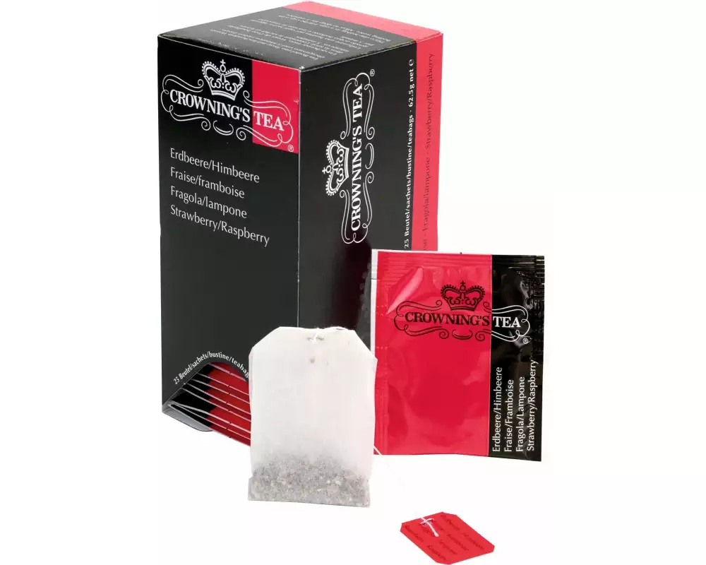 Crowning’s Tea Teebeutel Erdbeer-Himbeer 25 Stück