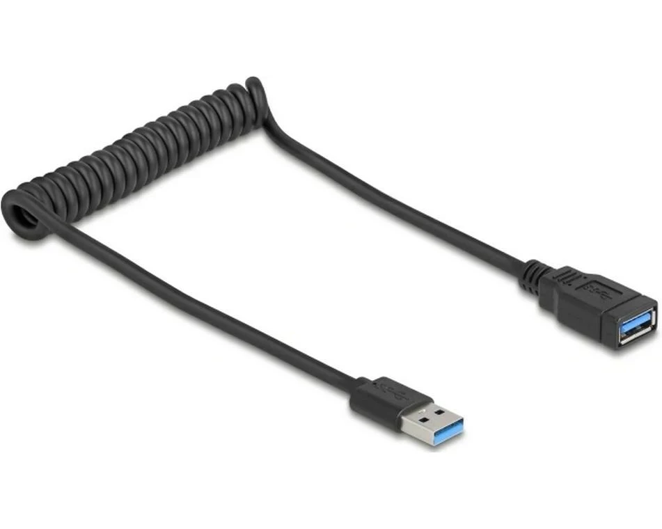 Delock USB 3.0-Spiralkabel USB-A - USB-A 0.6 m