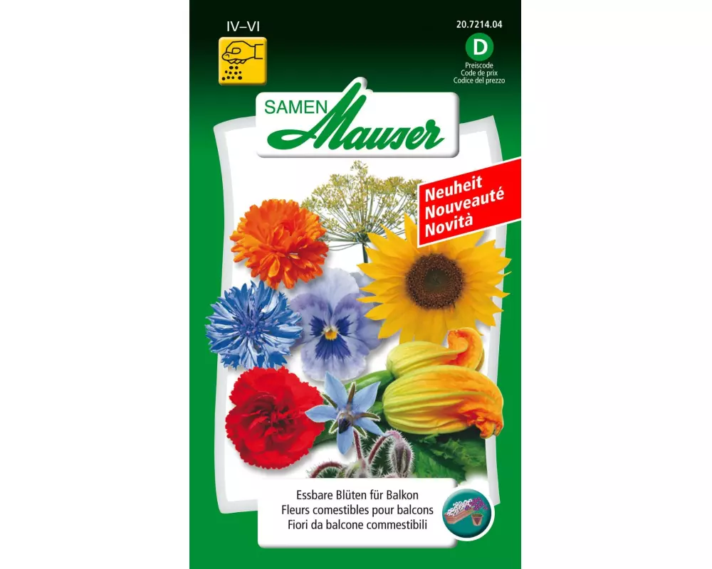 Samen Mauser Essbare Blüten für Balkon