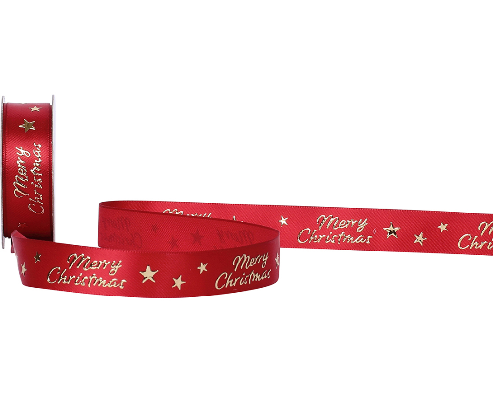 SPYK Band Merry christmas Stars 1097.1654 16mmx3m rot