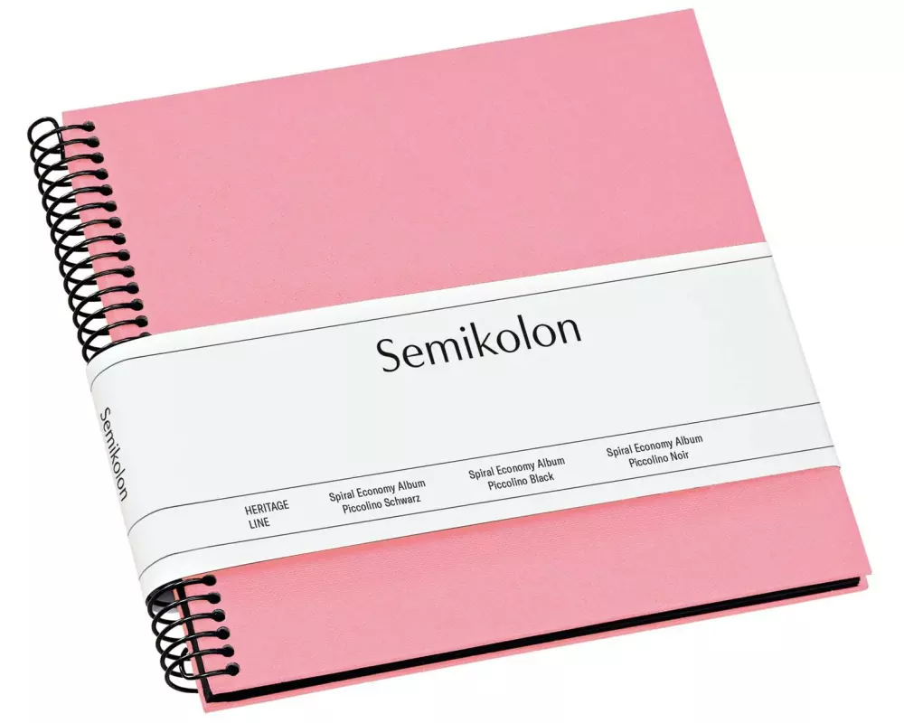 Semikolon Fotoalbum 17 x 17 cm Rosa, 20 schwarze Seiten
