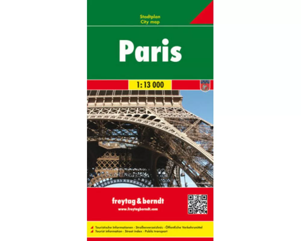 Paris, Stadtplan 1:13.000, freytag & berndt