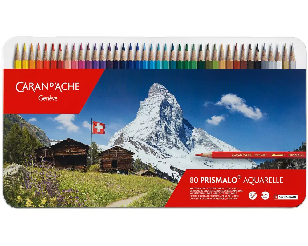 Caran d'Ache Aquarellfarbstifte Prismalo 80 Stück